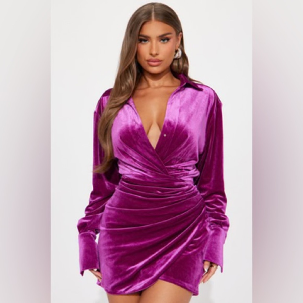 Vibrant Pink Draped Dress
